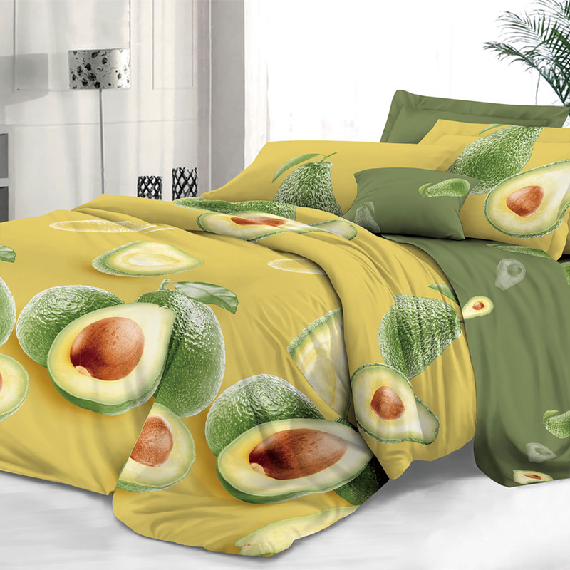 Изображение товара Комплект постельного белья Эльф Авокадо 1.5-спальное сатин 70x70 см