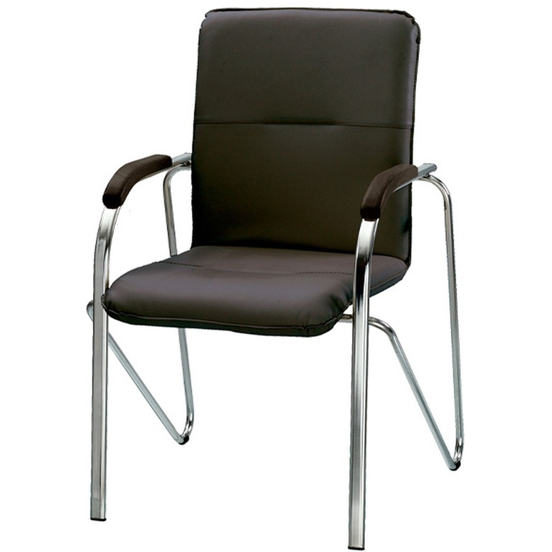 Изображение товара Конференц-кресло Easy Chair Samba чёрный (искусственная кожа, металл хромированный)