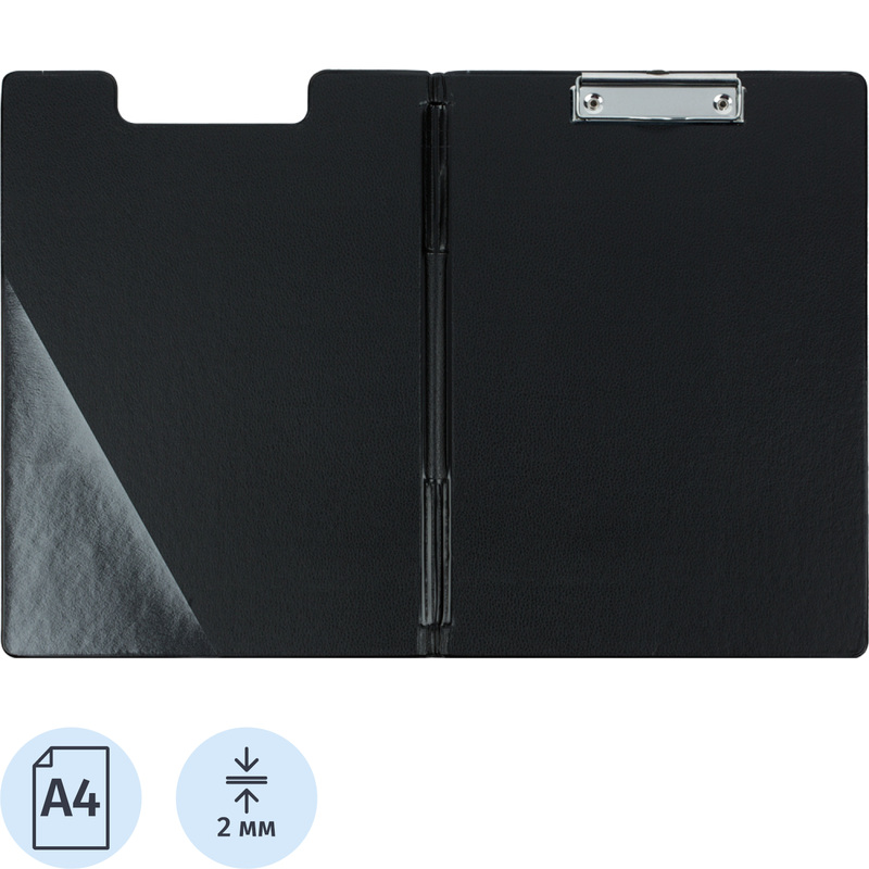Изображение товара Планшет-папка с зажимом и крышкой А4 Bantex Attache Selection черная