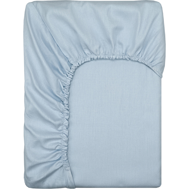 Изображение товара Простыня на резинке Monocolor голубая 180x200 см из египетского хлопка