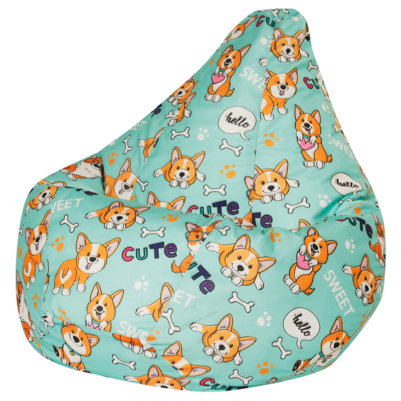 Изображение товара Кресло Мешок Корги разноцветный (велюр)