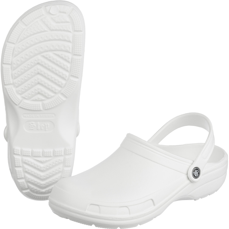 Изображение товара Женские сабо №1 ЭВА белые размер 38 с ремешком для медицины и производства