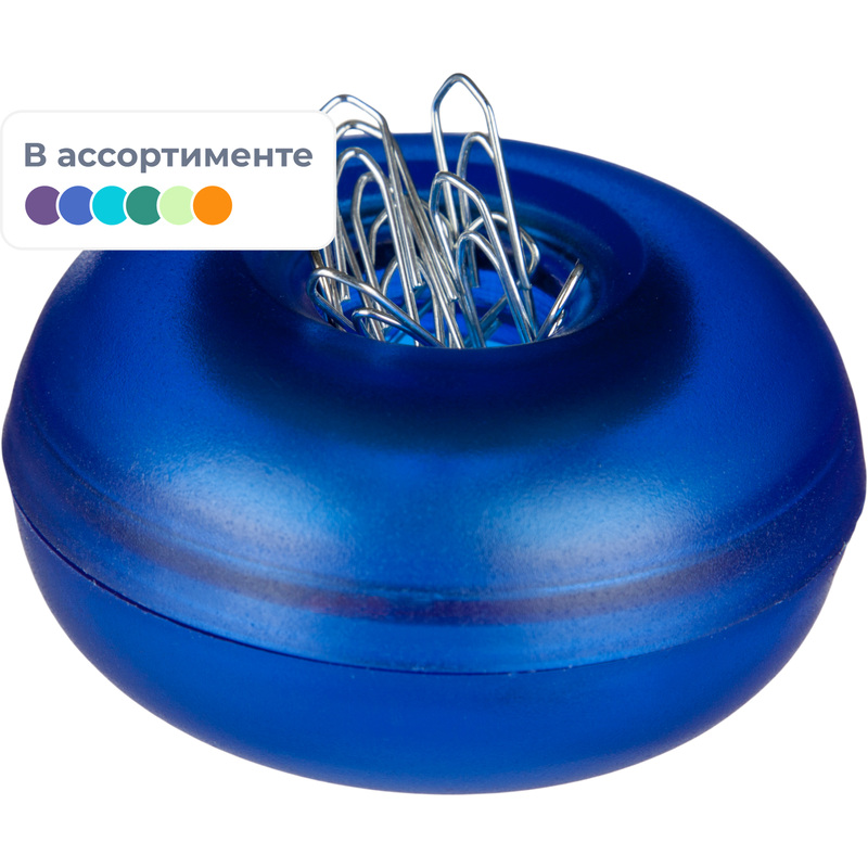 Изображение товара Магнитная пластиковая скрепочница круглая с магнитом для скрепок