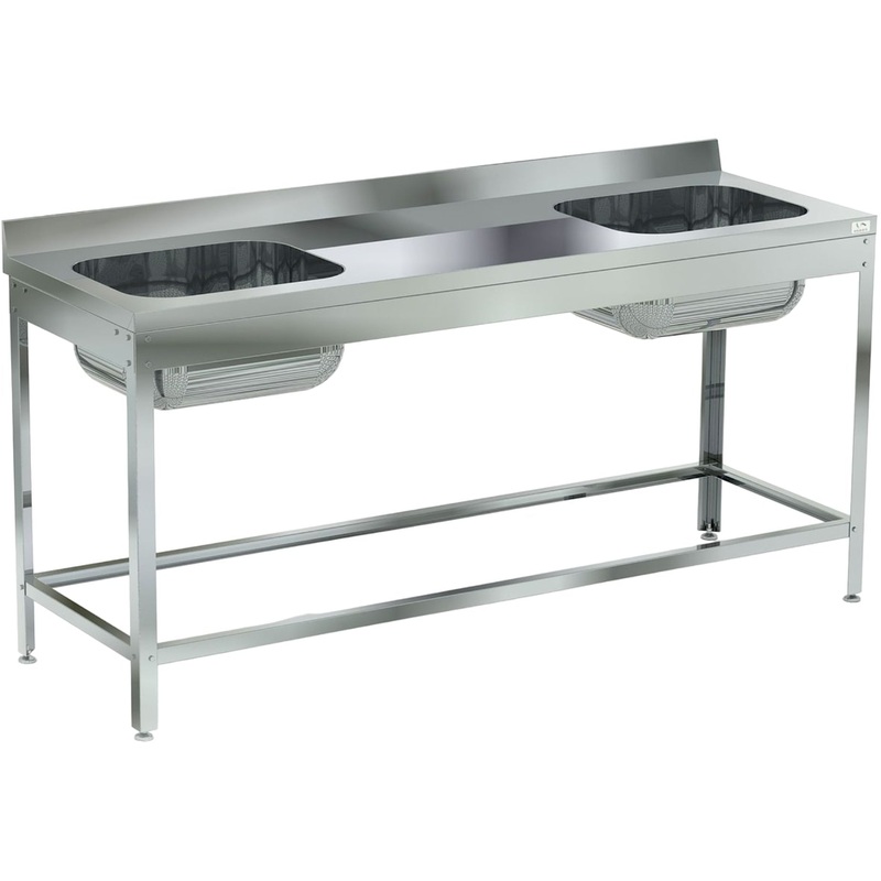 Изображение товара Ванна моечная Кобор ВМЦР/2-180/60 Л/Ц/П двухсекционная с рабочей поверхностью