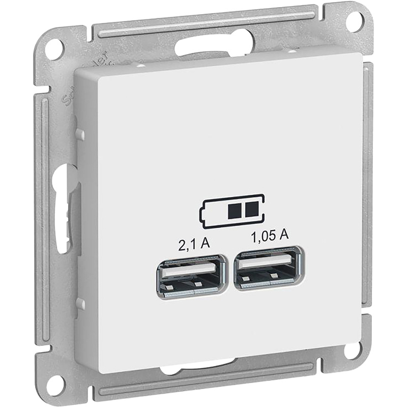 Изображение товара Розетка USB Systeme Electric ATN000133 скрытого монтажа белая