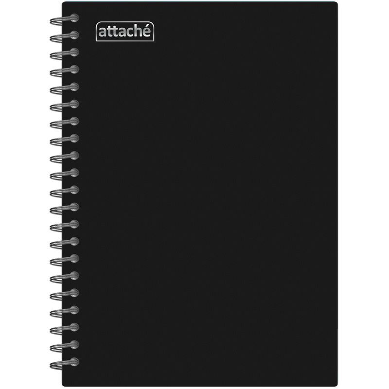Изображение товара Бизнес-тетрадь Attache А5 80 листов черная в клетку на спирали (210х150 мм)