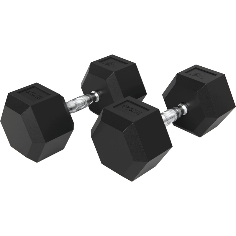 Изображение товара Набор гантелей DFC DB001-47.5 гексагональные по 47.5 кг (2 штуки в упаковке)