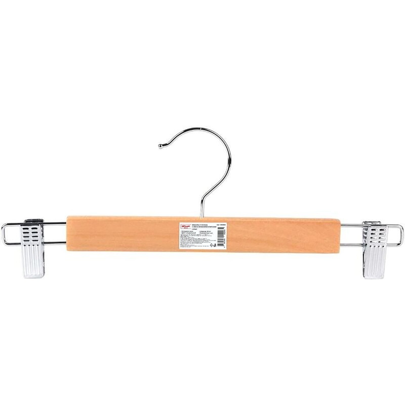 Изображение товара Вешалка Комус Мебель TS2010 с клипсами натуральная 400 мм