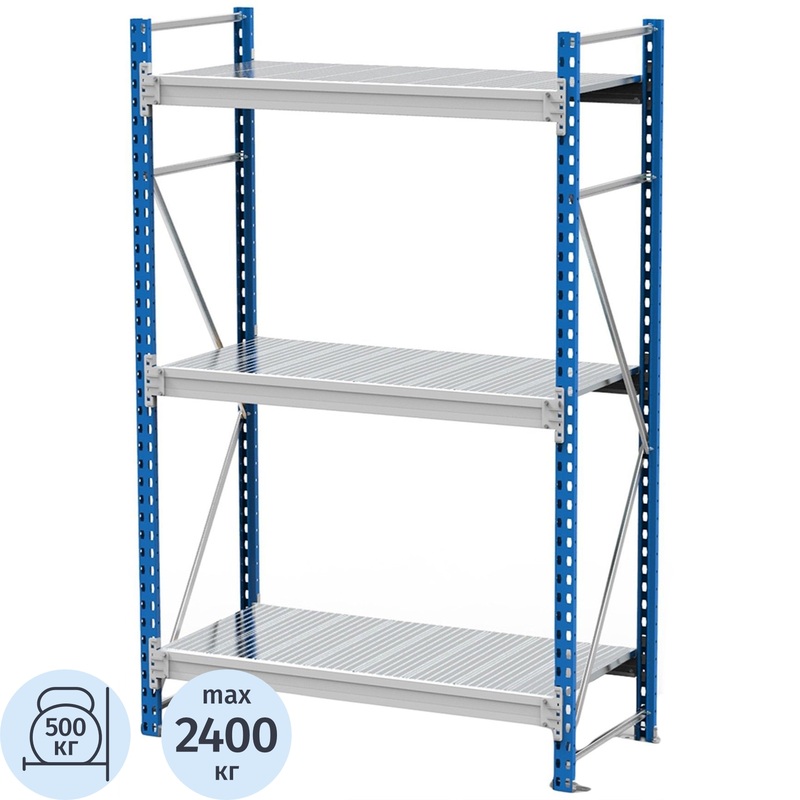 Изображение товара Стеллаж металлический Металл-Завод SGR-V-1563-2.0 с 3 полками