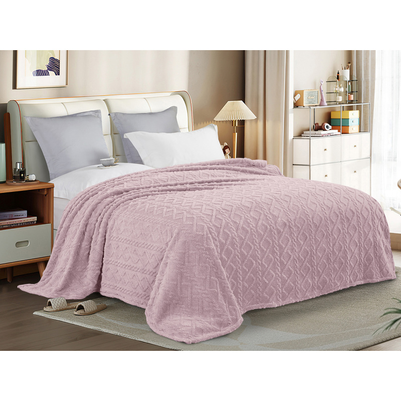 Изображение товара Плед Cleo Gammi велсофт 200x220 см сиреневый hypoallergenic уютный мягкий