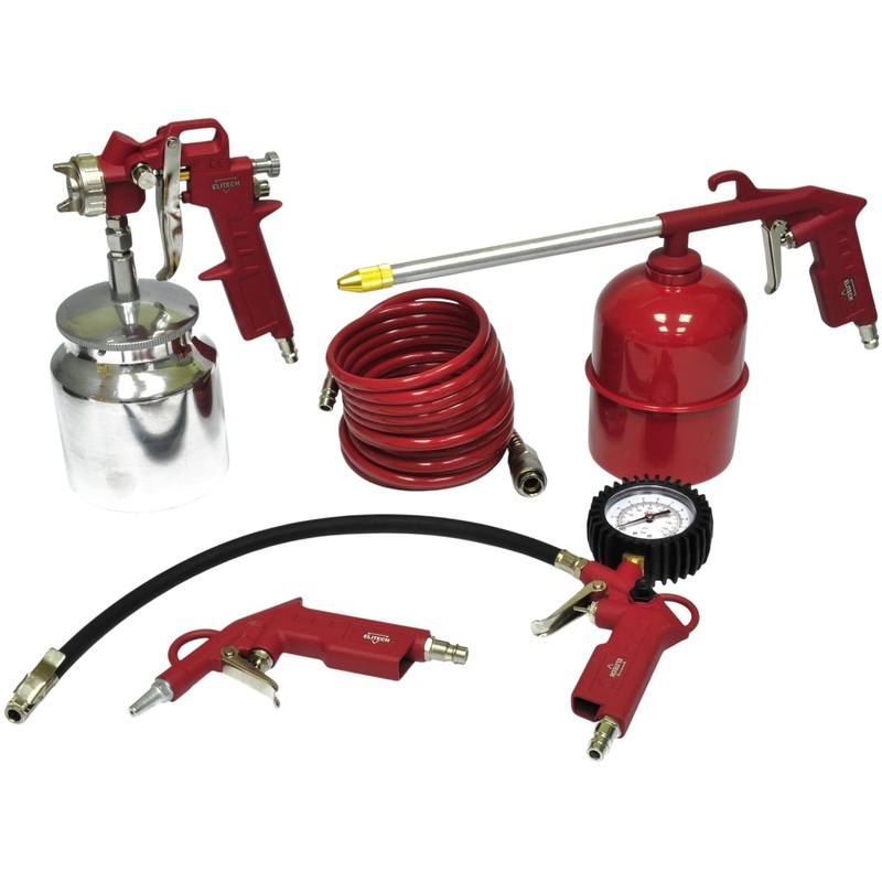 Изображение товара Набор пневмоинструментов Elitech 0704.012100 для гаража и мастерской