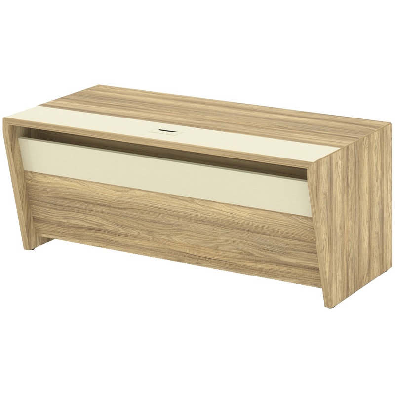 Изображение товара Стол руководителя Corner COR.SR-18 прямой (гикори песочный/ваниль, 1800х900х750 мм)