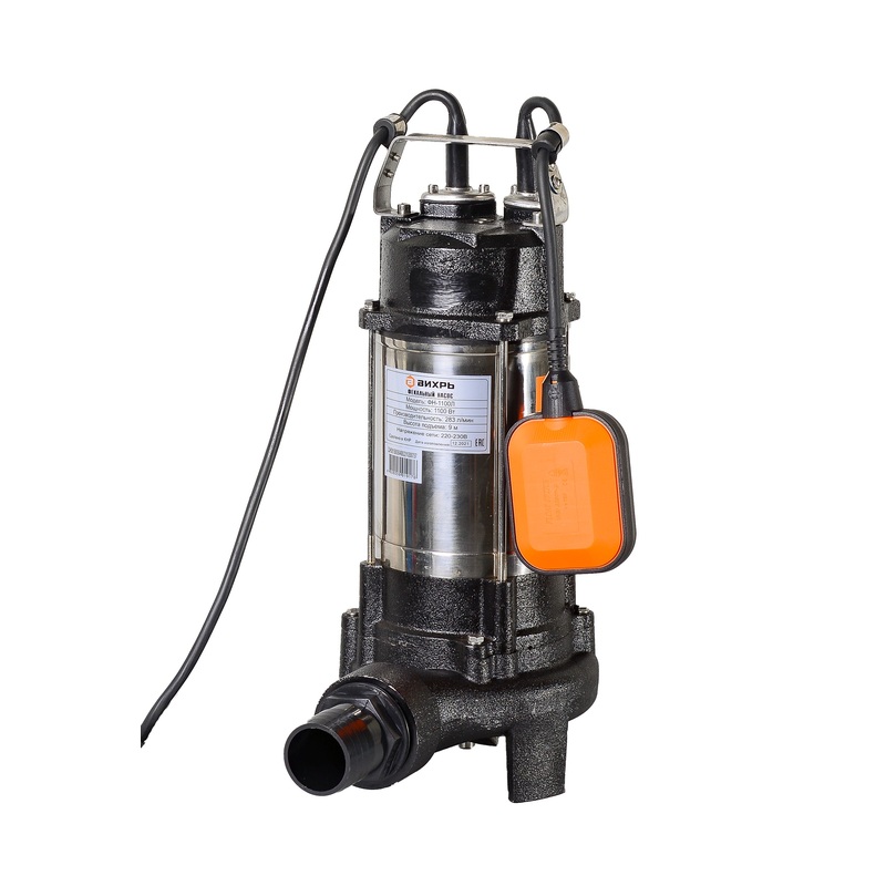 Изображение товара Фекальный насос Вихрь ФН-1100Л 68/5/4 для сильнозагрязненной воды погружной