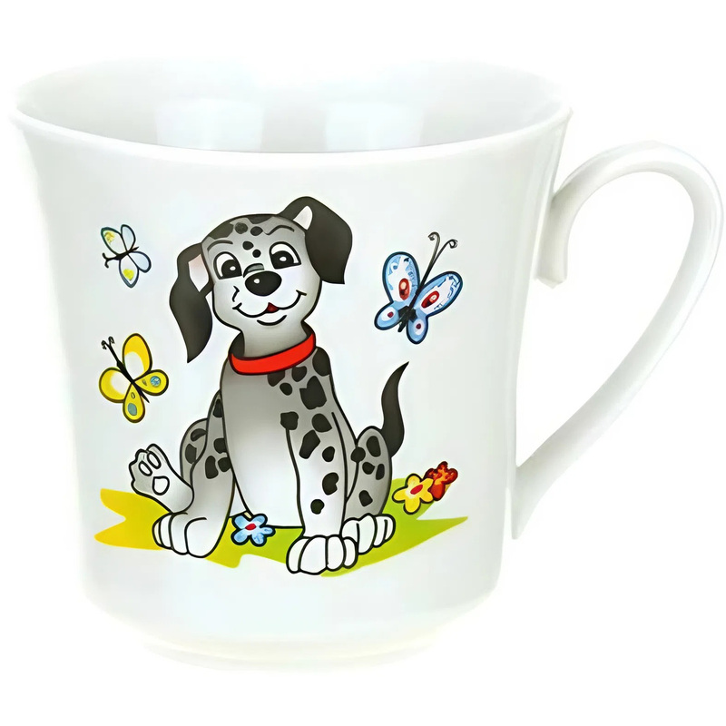 Изображение товара Детская фарфоровая кружка Рассвет озорные щенки 250 мл 24 шт