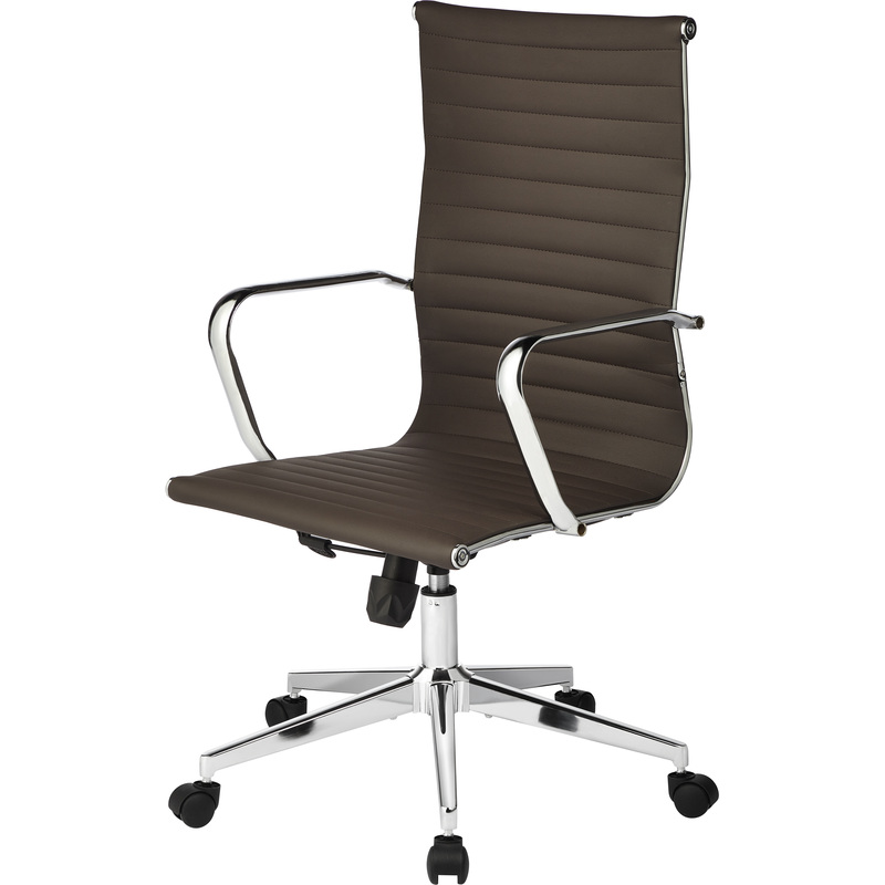 Изображение товара Уценка. Кресло для руководителя Easy Chair 711 TPU коричневое (экокожа, металл)