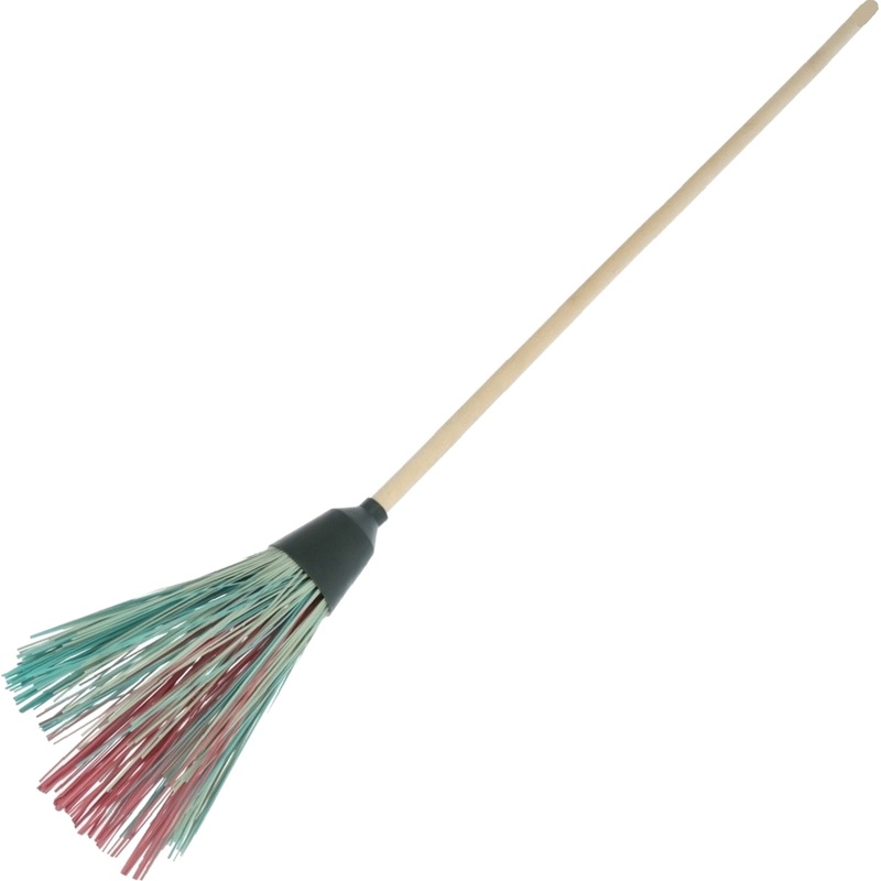 Изображение товара Метла уличная круглая пластиковая 20x25 см с черенком 125 см