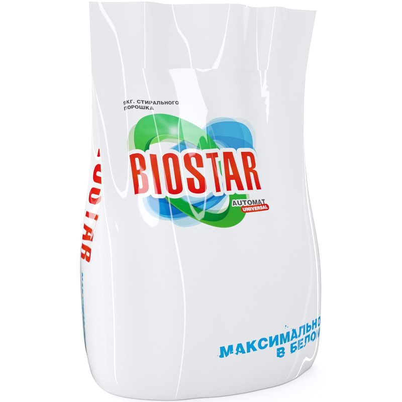 Изображение товара Порошок стиральный автомат Биостар Universal 9 кг для белого и цветного белья