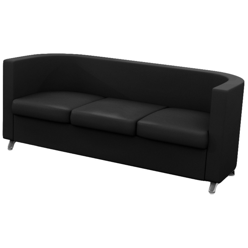 Изображение товара Диван трехместный Эрго Ecotex 3001 черный (искусственная кожа)