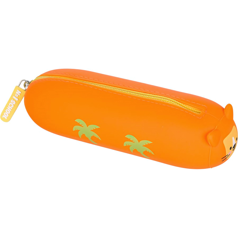 Изображение товара Пенал-тубус Комус Класс Львенок оранжевый 21х5х5 см односекционный для мальчиков и девочек