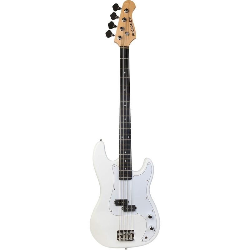 Изображение товара Бас-гитара Rockdale Stars PB Bass белая 21 лад, 4 струны, металл бридж