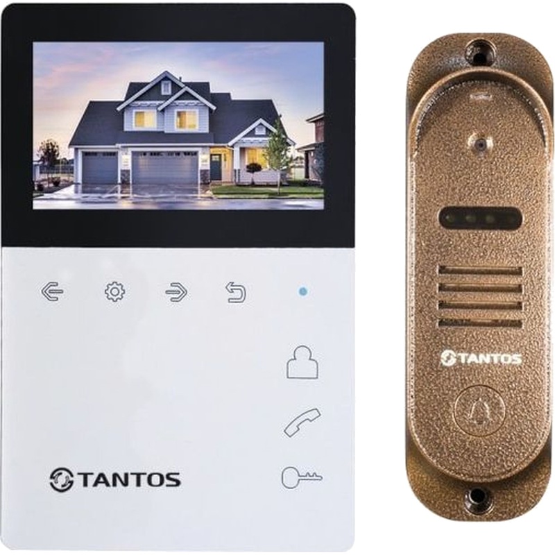 Изображение товара Комплект видеодомофона Tantos Emmi Kit (00-00305903) с цветным экраном и подключением 2 видеокамер