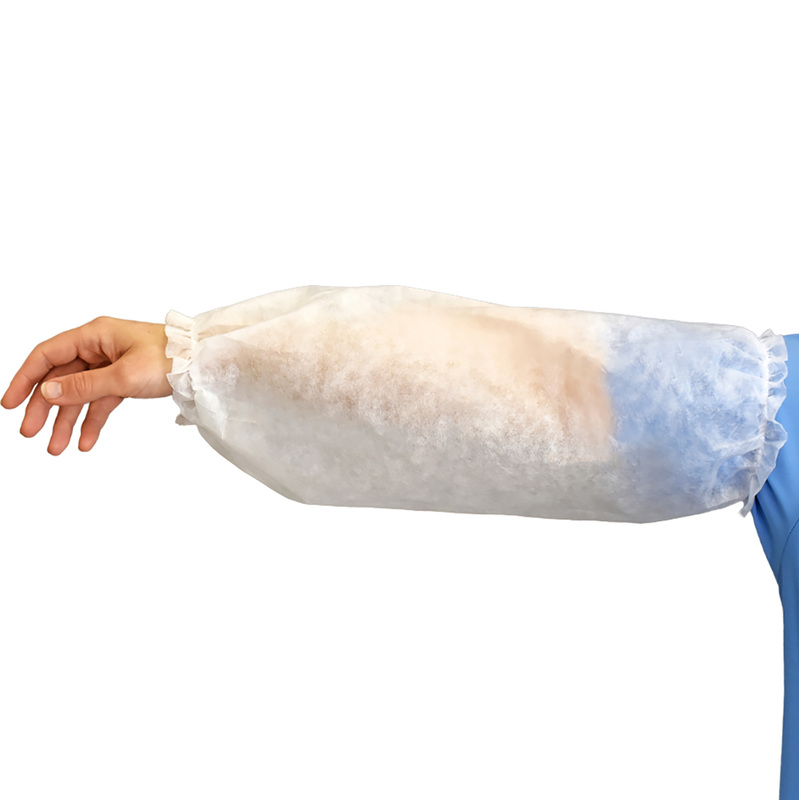 Изображение товара Нарукавники одноразовые из спанбонда белые 45x21 см 20 шт