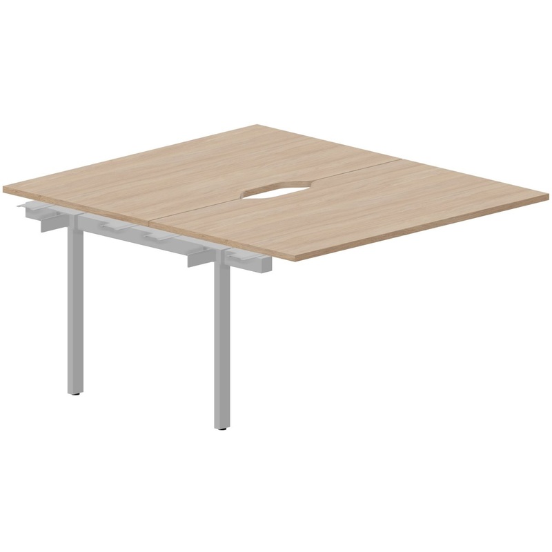 Изображение товара Стол письменный Strike UNN2TPV148OWAL 2 рабочих места (дуб светлый, 1380х780х750 мм)
