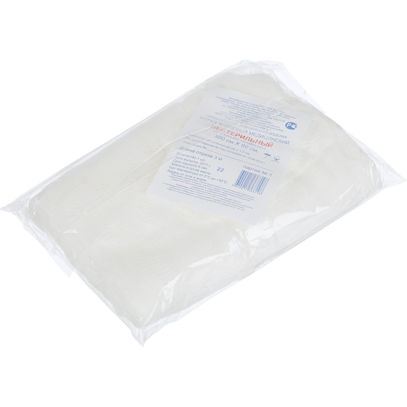 Изображение товара Отрез марлевый Навтекс Life 90 см x 3 м плотность 32 г/кв.м Россия