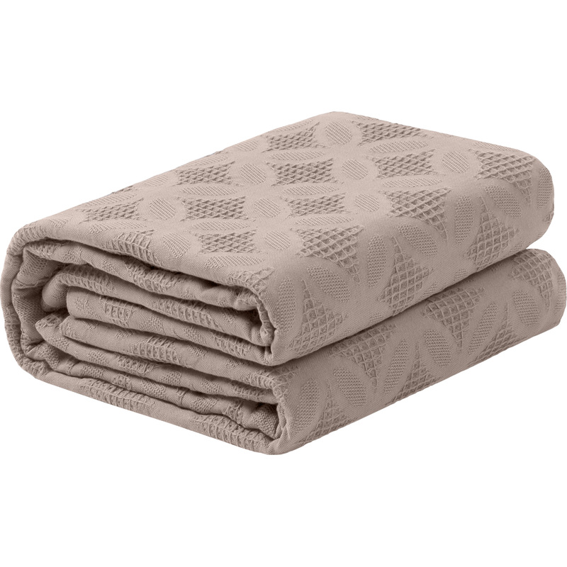 Изображение товара Плед Verossa Лепесток жаккард, 190x220 см, бежевый