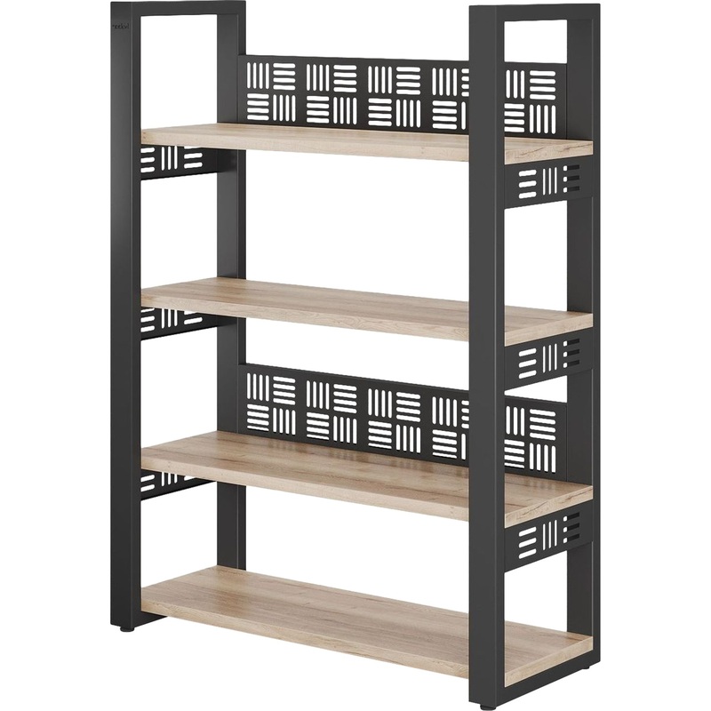 Изображение товара Стеллаж для документов Kobor SO4-100/36 дуб натуральный чёрный муар 1000х360х1300 мм