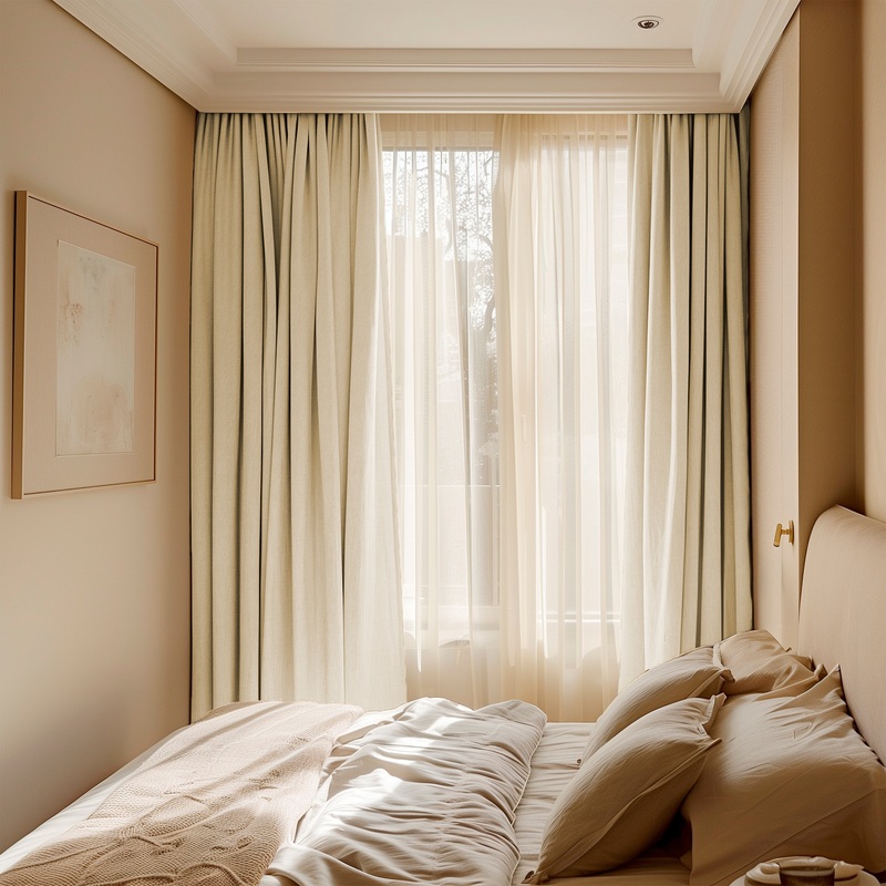 Изображение товара Комплект штор Волшебная ночь (2 портьеры 150x290 см) бежевый