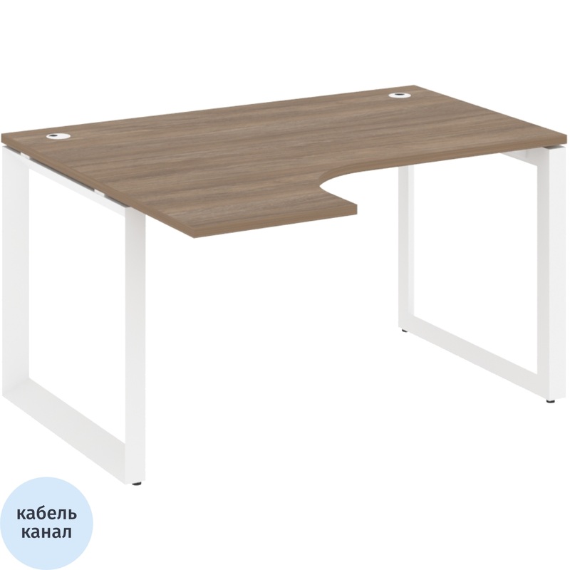Изображение товара Стол эргономичный ONIX-О левый дуб аризона/белый 1380x1180x750 мм