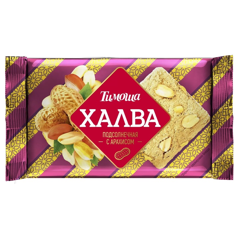 Изображение товара Халва Тимоша подсолнечная с арахисом 250 г