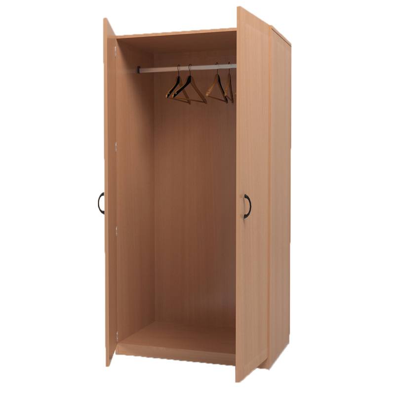 Изображение товара Шкаф для одежды из ЛДСП бук 1800 мм однодверный для общежитий и дома