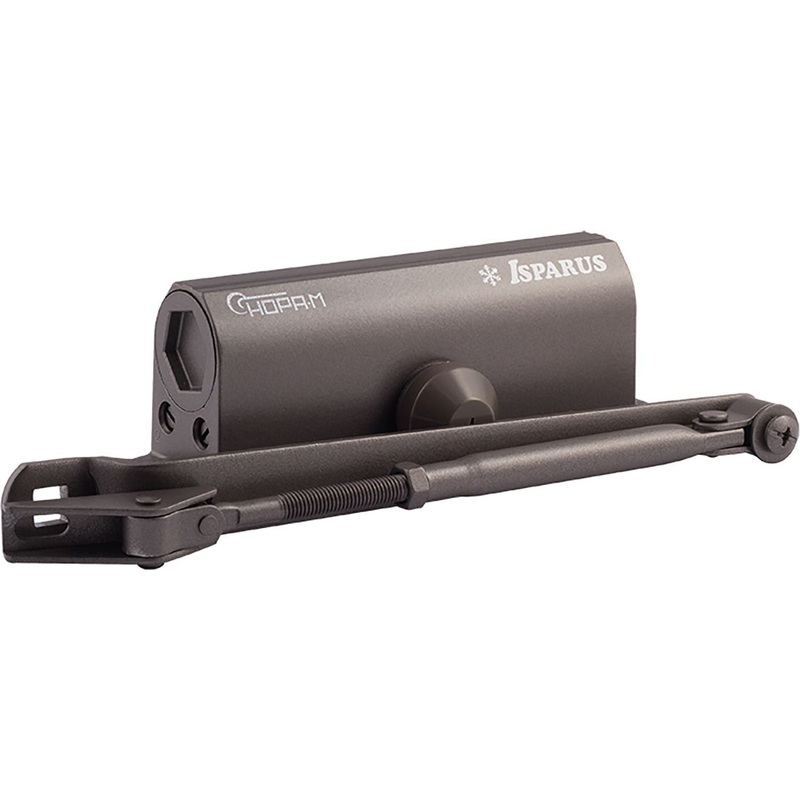 Изображение товара Дверной доводчик Isparus 420 до 90 кг графит универсальный гидравлический