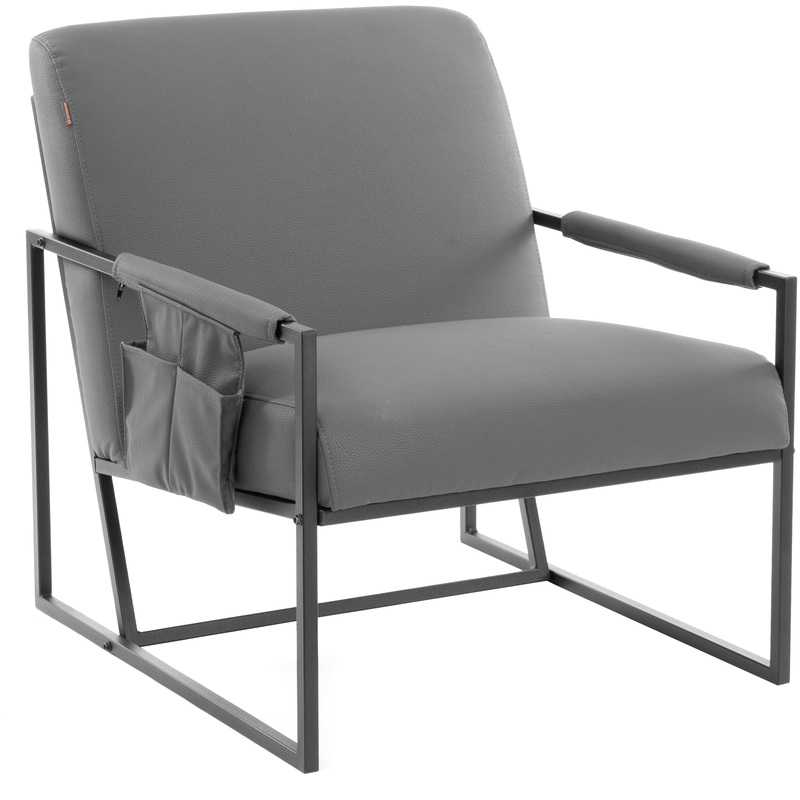 Изображение товара Кресло Charli LUX/Чарли Люкс тёмно-серое/экокожа