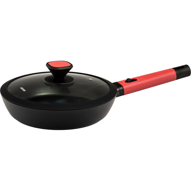 Изображение товара Сковорода Nadoba Gusta 24 см с антипригарным покрытием, крышкой и съемной ручкой