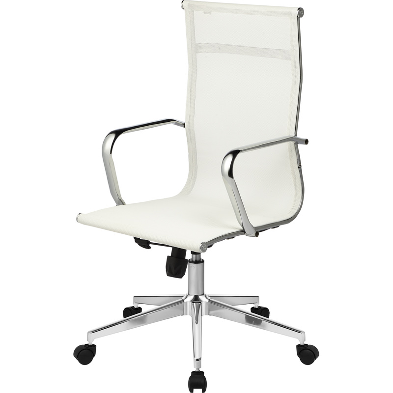 Изображение товара Кресло руководителя Easy Chair 710 T белое сетка металл хром