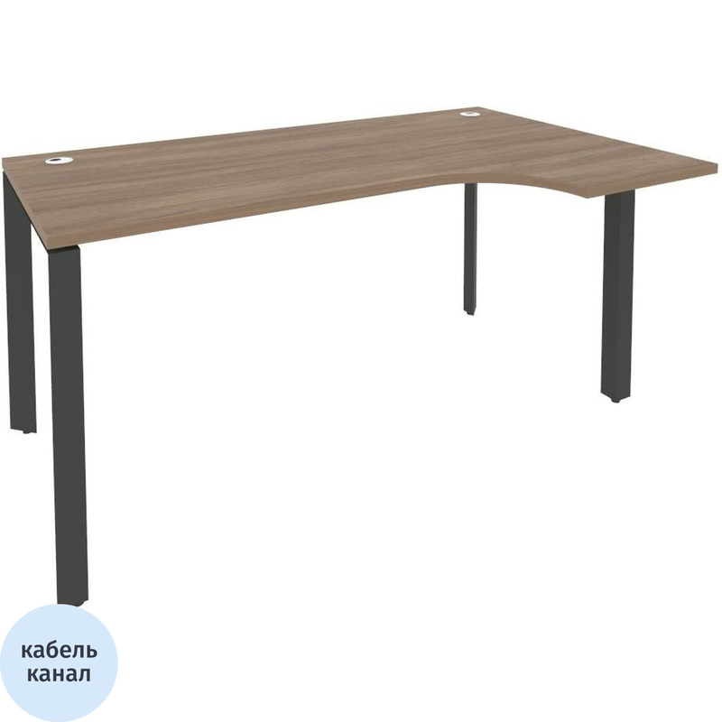 Изображение товара Эргономичный стол ONIX-П O.MP-SA-1R правый дуб аризона/антрацит