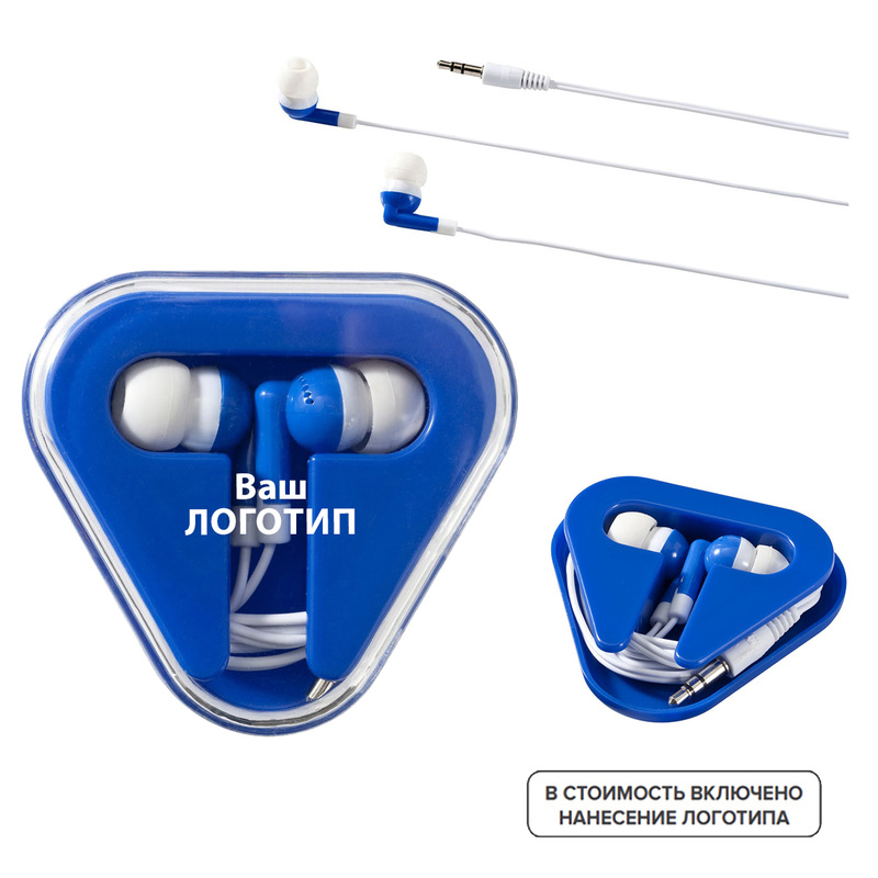 Изображение товара Наушники проводные Rebel с индивидуальной печатью - яркие подарочные наушники