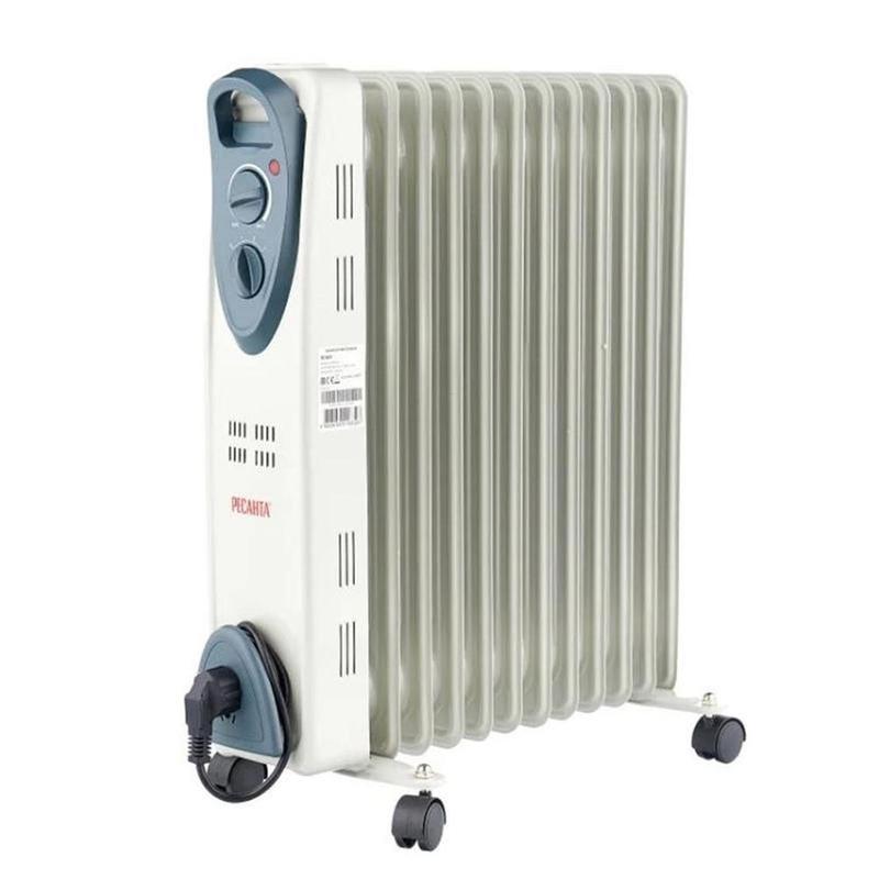 Изображение товара Ресанта ОМ-12Н уцененный масляный радиатор 2500 Вт белый