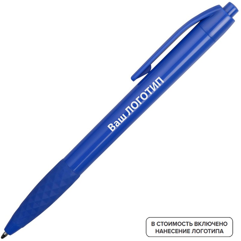 Изображение товара Ручка шариковая автоматическая Diamond синяя 1 мм с логотипом