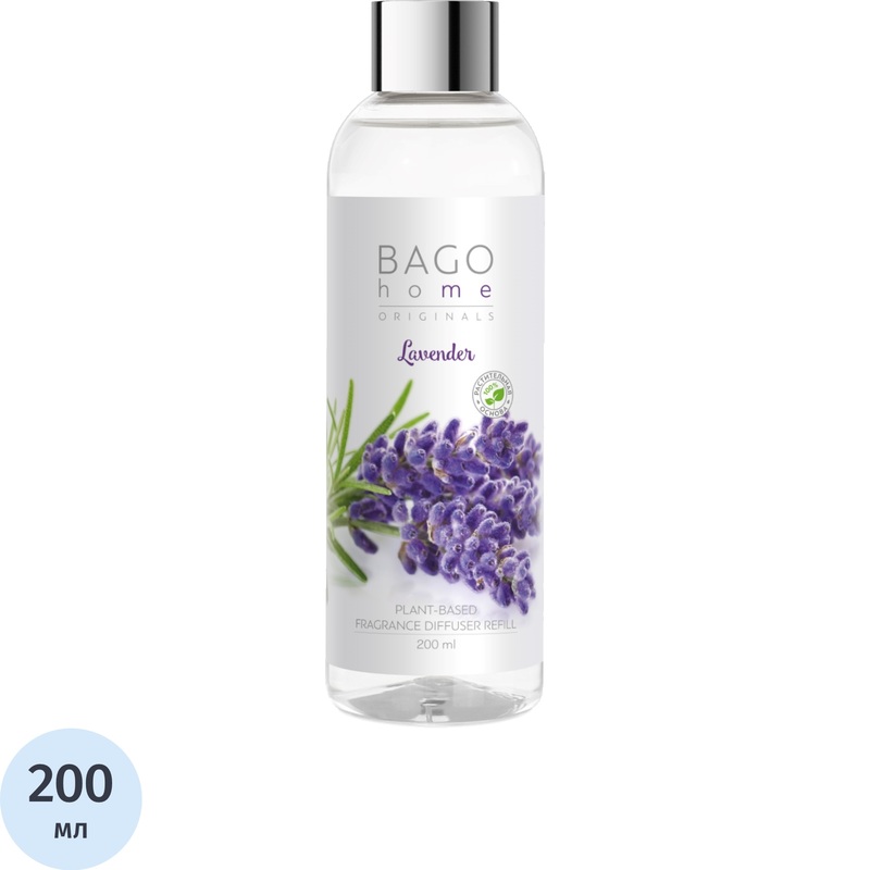 Изображение товара Наполнитель (рефил) для ароматизатора Bago home Лаванда 200 мл