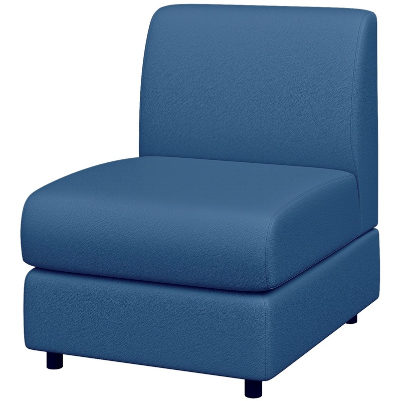 Изображение товара Модуль диван прямой Матрикс одноместный синий искусственная кожа