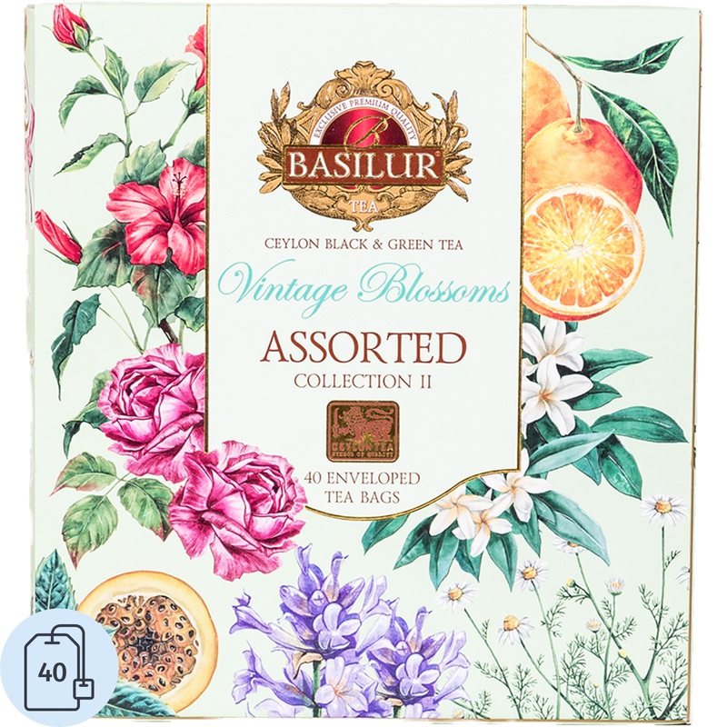 Изображение товара Чай ассорти Basilur Vintage Blossoms 40 пакетиков