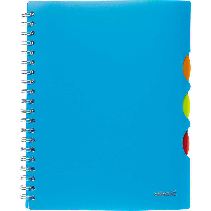 Изображение товара Бизнес-тетрадь Attache А4 100 листов голубая в клетку спираль разделители