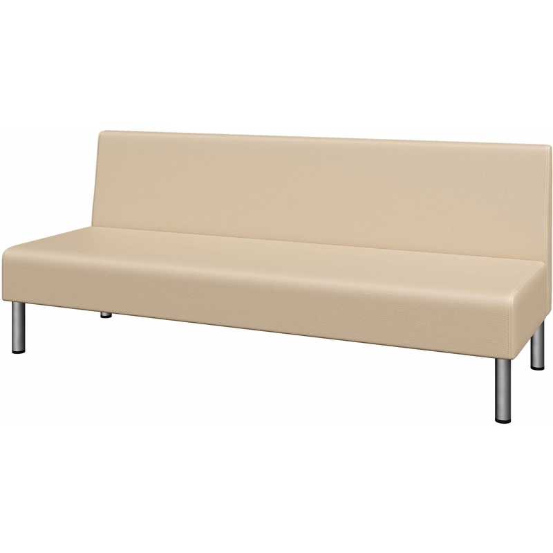 Изображение товара Диван трехместный Юнит-Док U3H бежевый из искусственной кожи