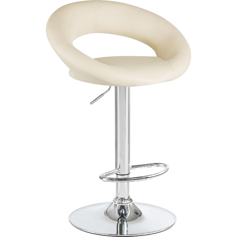 Изображение товара Стул барный Dobrin Mira кремовый с хромированным каркасом