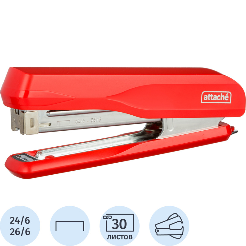 Изображение товара Степлер Attache MSR2430 до 30 листов красный настольный