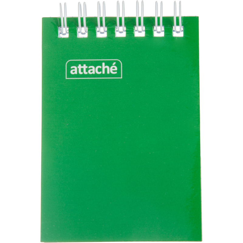 Изображение товара Блокнот Attache 60 листов А7 темно-зеленый на спирали